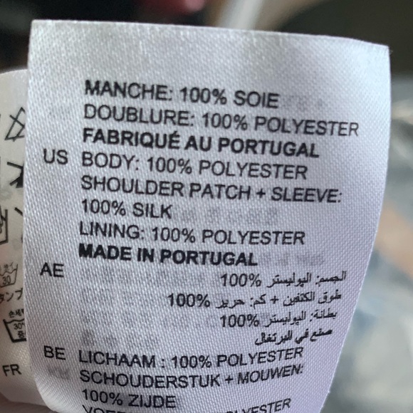 Sandro Rena Naive Silk Satin Abstract Print Dress 1/ Small - Picture 7 of 7